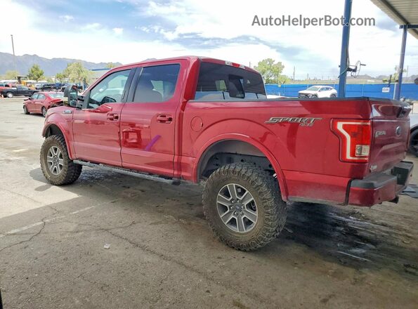 1FTEW1EF4HKC03531 2017 FORD F150 Темно-бордовый Задняя левая четверть