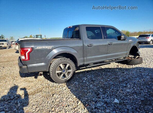 1FTEW1EF5GFB86083 2016 FORD F150 Gray უკანა მარჯვენა