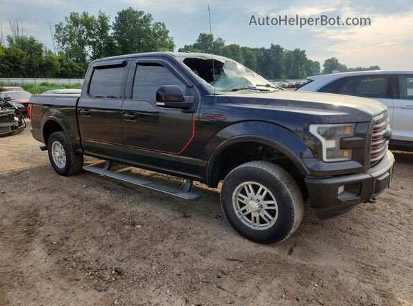 1FTEW1EF5GFC43608 2016 FORD F150 Черный Передняя правая четверть