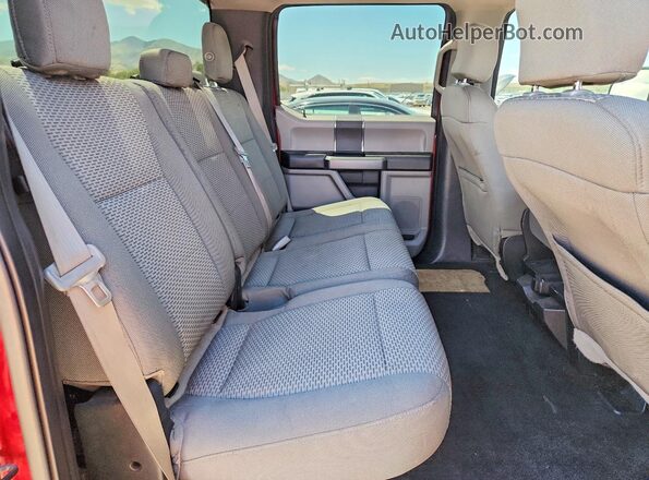 1FTEW1EF6GKD78099 2016 FORD F150 Red Rear seats view