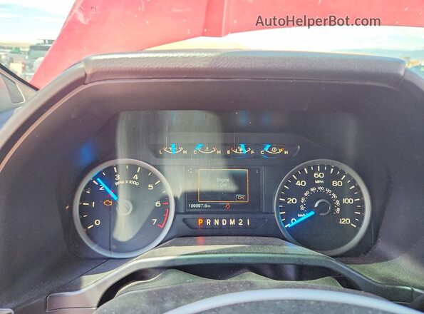 1FTEW1EF6GKD78099 2016 FORD F150 Red Instrument cluster view