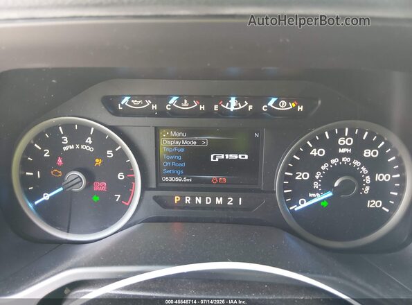 1FTEW1EF7GKF43951 2016 FORD F150 Blue Vista de los asientos traseros