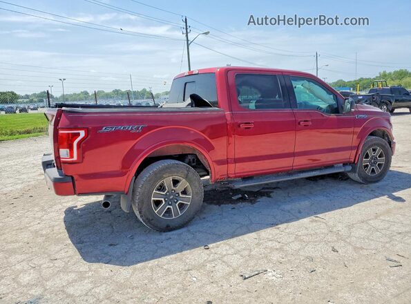 1FTEW1EF9GFA62320 2016 FORD F150 Красный Задняя правая четверть