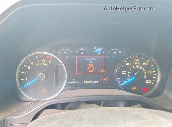 1FTEW1EF9GFB92131 2016 FORD F150 Charcoal ხელსაწყოთა პანელის ხედი