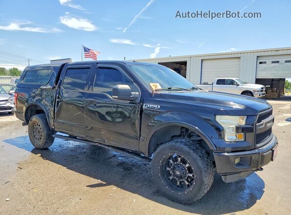 1FTEW1EF9GFC25449 2016 FORD F150 Black წინა მარჯვენა