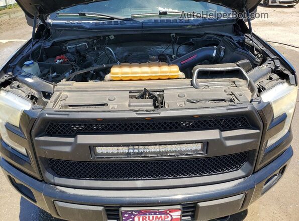 1FTEW1EF9GFC25449 2016 FORD F150 Black ძრავის განყოფილების ხედი