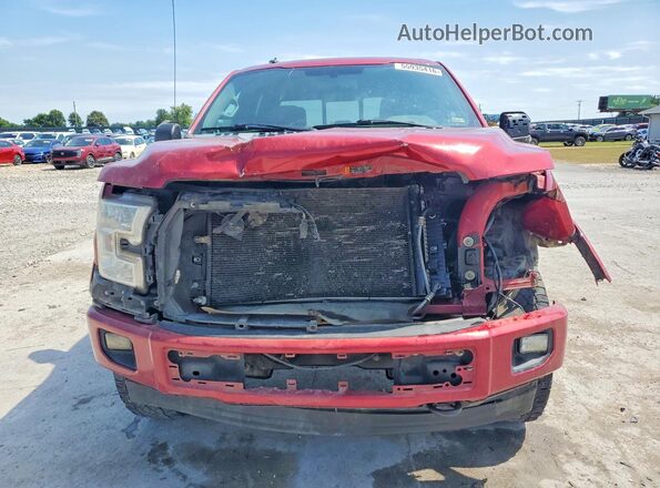 1FTEW1EF9HKC10460 2017 FORD F150 Red Widok z przodu