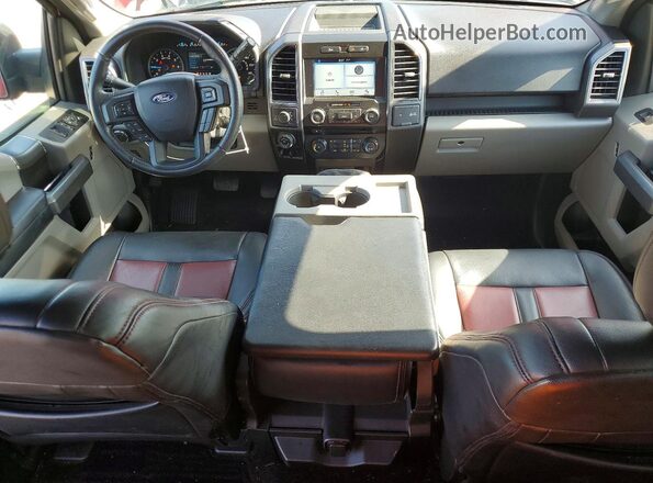 1FTEW1EG0HFC85792 2017 FORD F150 Red Առջևի վահանակի տեսք