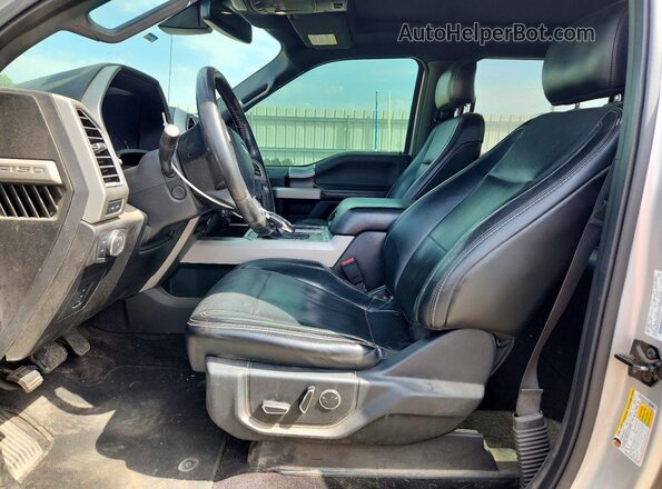 1FTEW1EG1HKC12132 2017 FORD F150 Silver Вид салону спереду
