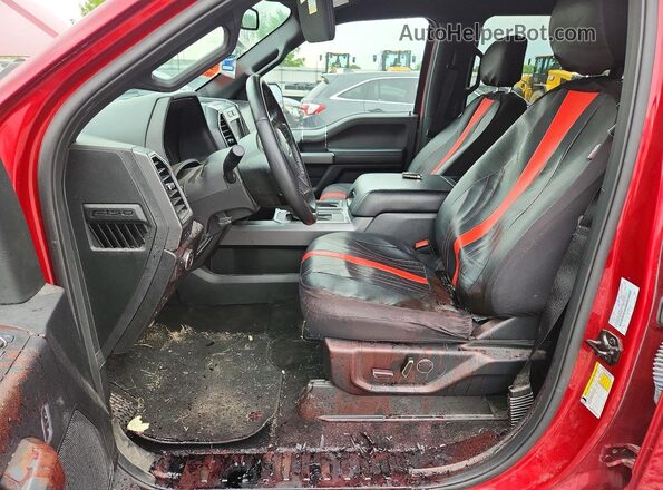 1FTEW1EG1JKC31740 2018 FORD F150 Red Widok wnętrza z przodu