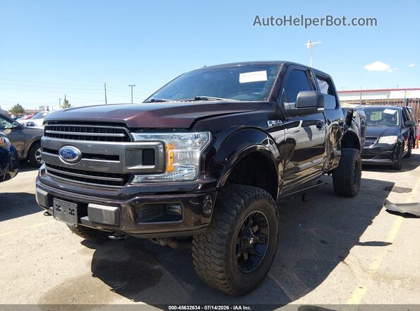 1FTEW1EG1JKD44202 2018 FORD F150 Фиолетовый Передняя левая четверть