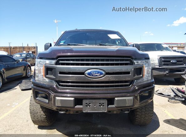 1FTEW1EG1JKD44202 2018 FORD F150 Фиолетовый Вид щитка приборов