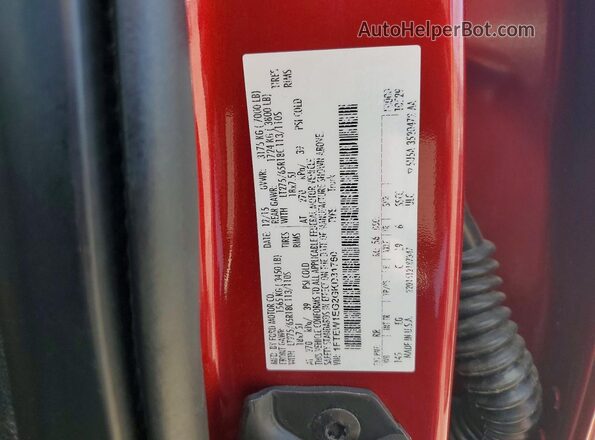 1FTEW1EG2GKD31760 2016 FORD F150 Красный Вид наклейки с VIN-кодом