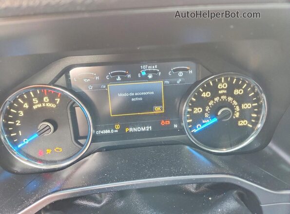 1FTEW1EG2GKF60665 2016 FORD F150 Красный Вид щитка приборов