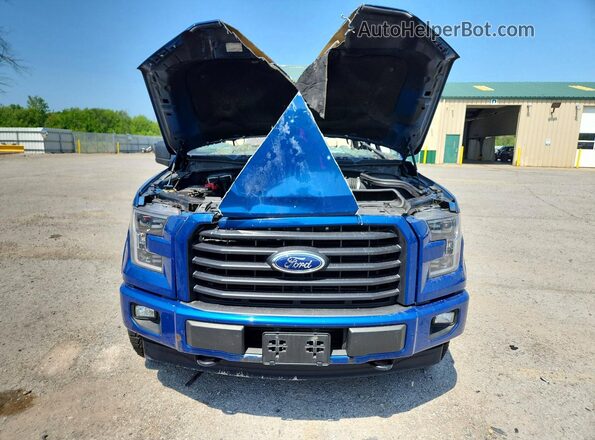 1FTEW1EG2HKE34579 2017 FORD F150 Синий Вид спереди