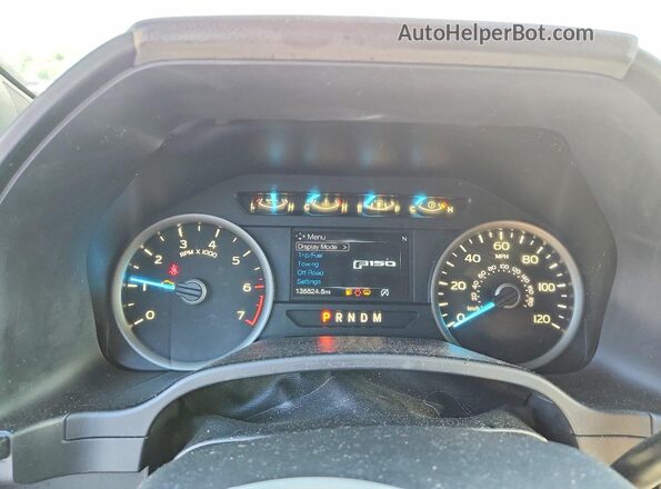 1FTEW1EG3JFA90632 2018 FORD F150 White Instrument cluster view