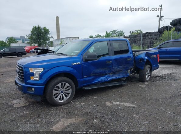 1FTEW1EG5HFB48685 2017 FORD F150 Blue Передня ліва чверть