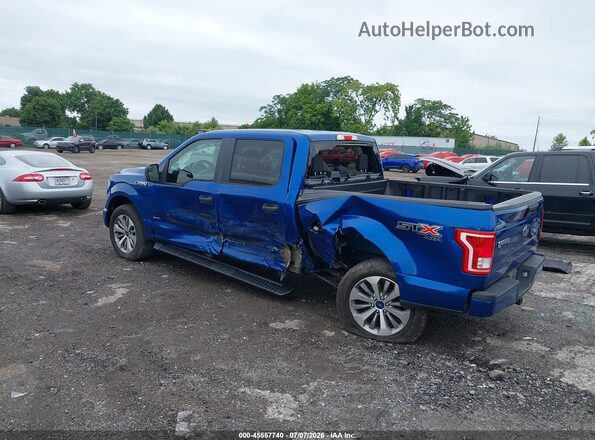1FTEW1EG5HFB48685 2017 FORD F150 Blue Задня ліва чверть