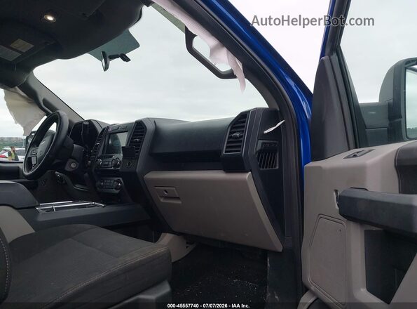 1FTEW1EG5HFB48685 2017 FORD F150 Blue Вид салону спереду