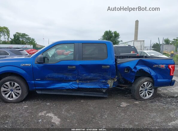 1FTEW1EG5HFB48685 2017 FORD F150 Blue Вид спереду
