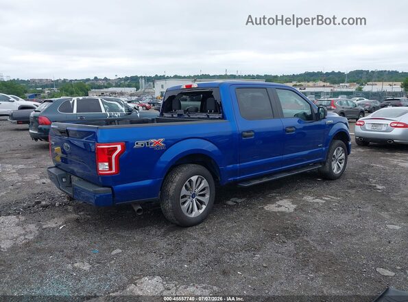 1FTEW1EG5HFB48685 2017 FORD F150 Blue Задня права чверть