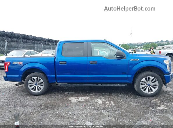 1FTEW1EG5HFB48685 2017 FORD F150 Blue Панорамний вид салону 360°