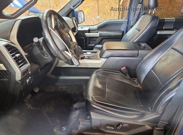 1FTEW1EG5HFB82691 2017 FORD F150 Синий Вид салона спереди