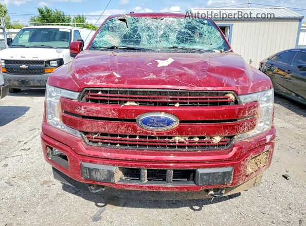 1FTEW1EG5JFD02740 2018 FORD F150 Red წინა ხედი