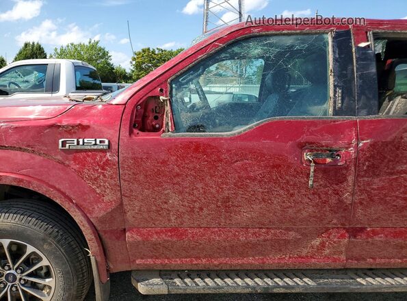 1FTEW1EG5JFD02740 2018 FORD F150 Red წინა სალონის ხედი