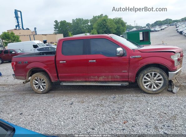 1FTEW1EG6GFA45290 2016 FORD F150 Red Vista interior trasera