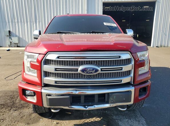 1FTEW1EG6GFB41534 2016 FORD F150 Красный Вид спереди