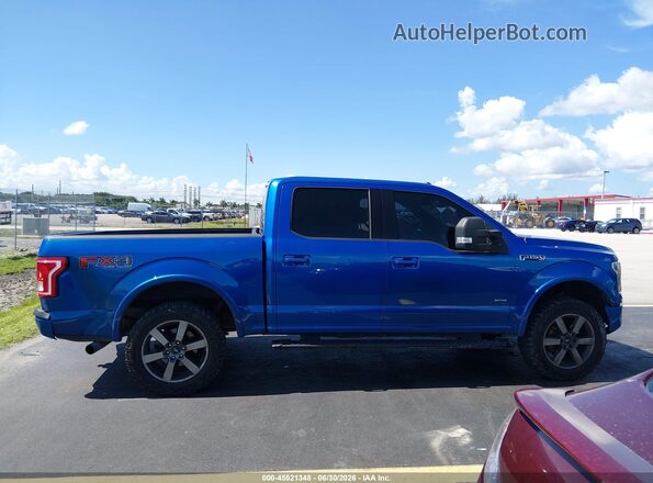 1FTEW1EG6GFD12167 2016 FORD F150 Синий Вид задней части салона