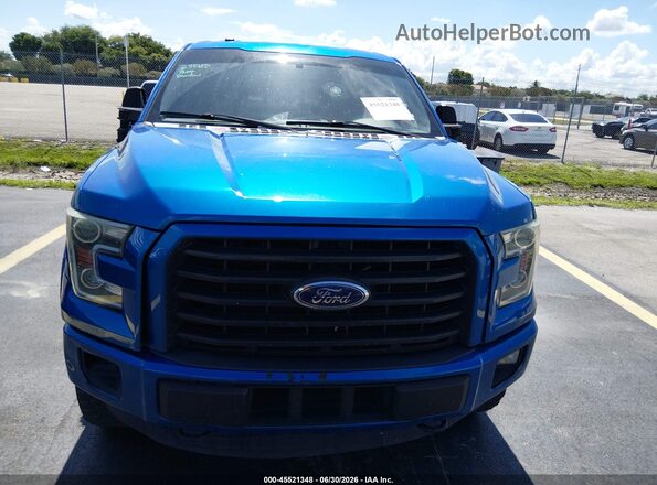 1FTEW1EG6GFD12167 2016 FORD F150 Синий Вид щитка приборов