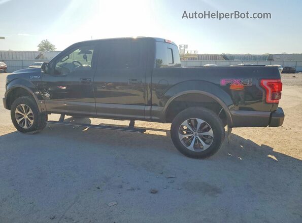 1FTEW1EG6GFD41104 2016 FORD F150 Black Tył lewy