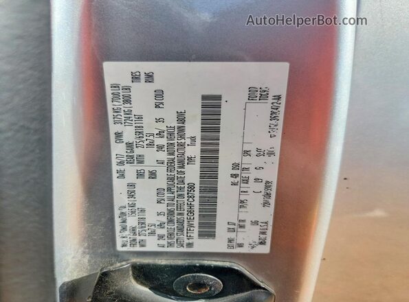 1FTEW1EG6HFC87580 2017 FORD F150 Silver Widok komory silnika