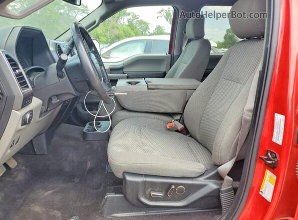 1FTEW1EG6JKF56285 2018 FORD F150 Red წინა სალონის ხედი