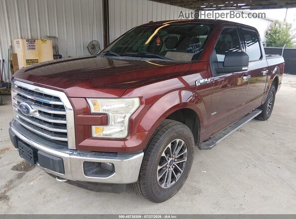 1FTEW1EG7GFA09947 2016 FORD F150 Burgundy Передня ліва чверть