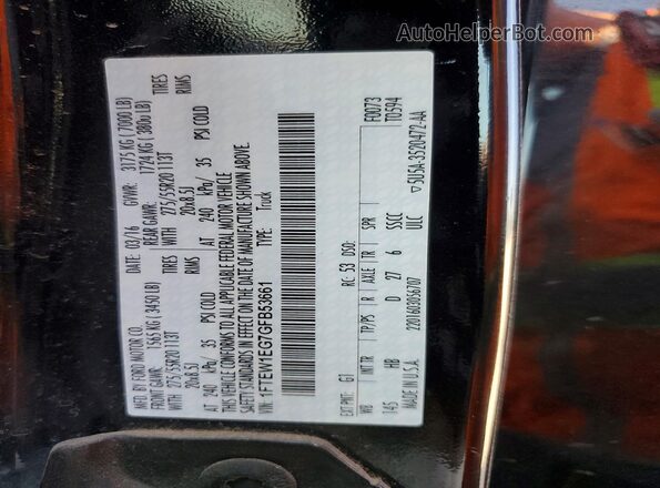 1FTEW1EG7GFB53661 2016 FORD F150 Черный Вид подкапотного пространства