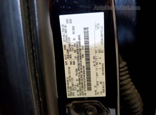 1FTEW1EG7HFB90159 2017 FORD F150 Черный Вид наклейки с VIN-кодом