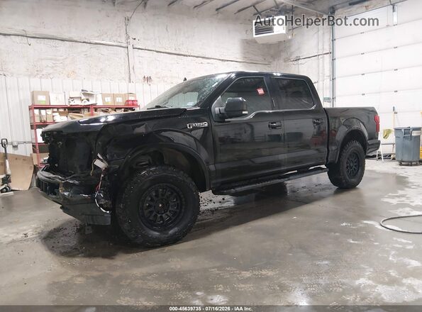 1FTEW1EG7JFD05350 2018 FORD F150 Черный Передняя левая четверть