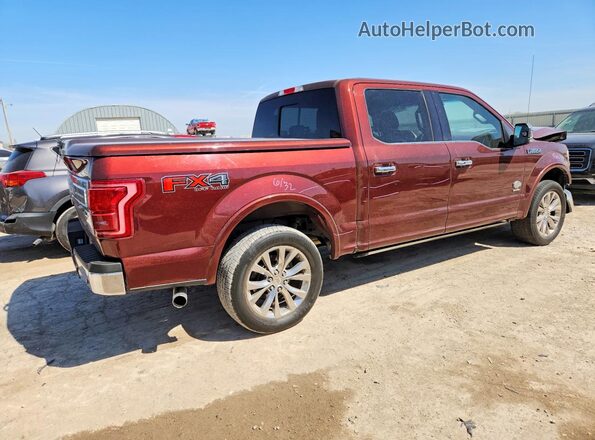 1FTEW1EG8GFB77595 2016 FORD F150 Burgundy Tył prawy