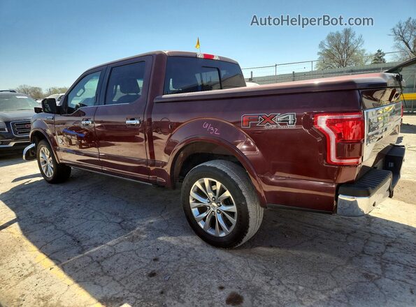 1FTEW1EG8GFB77595 2016 FORD F150 Burgundy Tył lewy