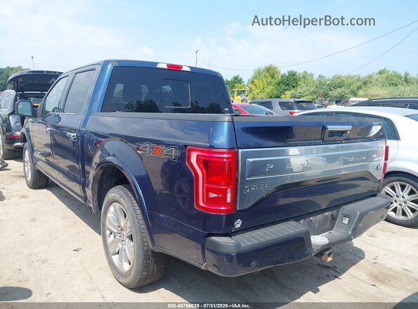 1FTEW1EG8GFC67474 2016 FORD F150 Blue Trasero izquierdo