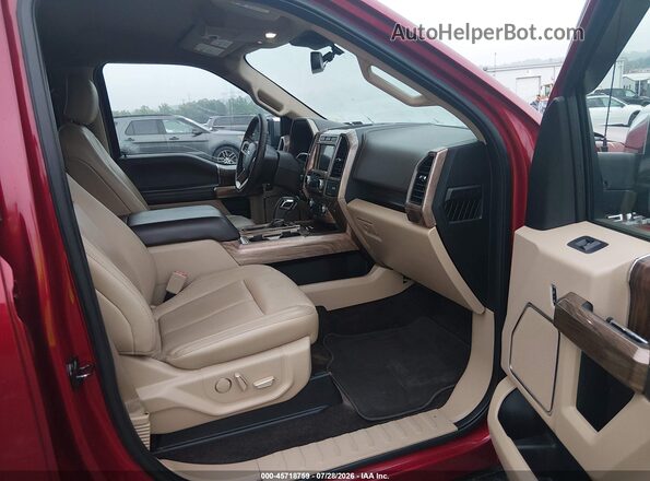 1FTEW1EG8JKC81891 2018 FORD F150 Burgundy Вид салону спереду