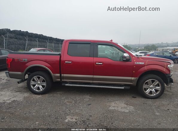1FTEW1EG8JKC81891 2018 FORD F150 Burgundy Панорамний вид салону 360°
