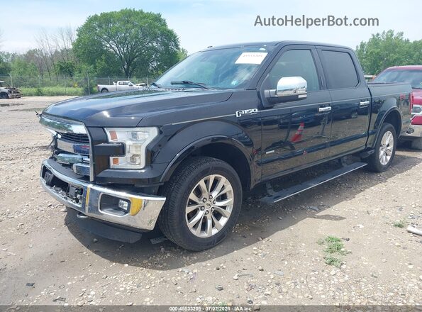 1FTEW1EG9GFB62135 2016 FORD F150 Black Առջևի ձախ երեք քառորդ տեսարան