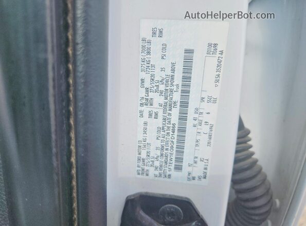 1FTEW1EG9GFD14866 2016 FORD F150 White Вид підкапотного простору
