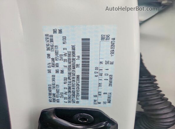 1FTEW1EGXGFC33066 2016 FORD F150 Белый Вид подкапотного пространства