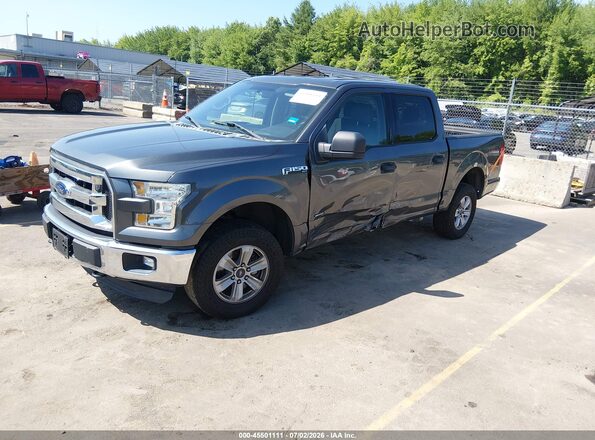 1FTEW1EGXGFD07666 2016 FORD F150 Gray Przód lewy
