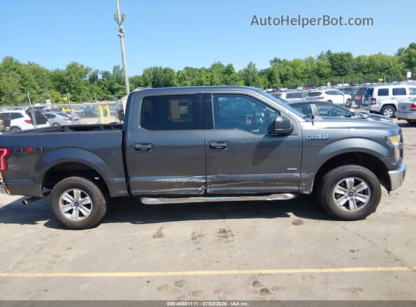 1FTEW1EGXGFD07666 2016 FORD F150 Gray Widok z przodu